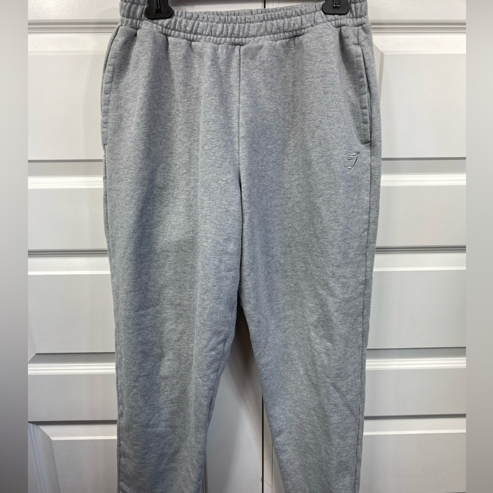 Gymshark Joggers Women's Small Oversized Rest Day Sweats Heritage Gray Raw Hem